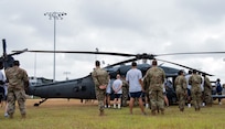 HH-60 Pave Hawk aircrew visits 37th Training Group students