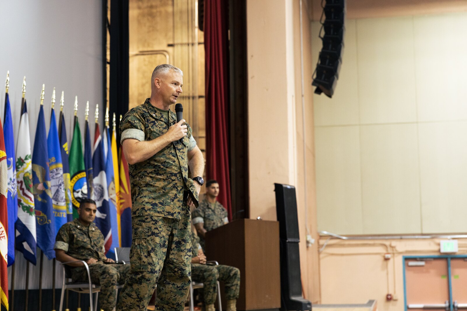 Change of command ceremony at Marine Corps Air Ground Combat Center.