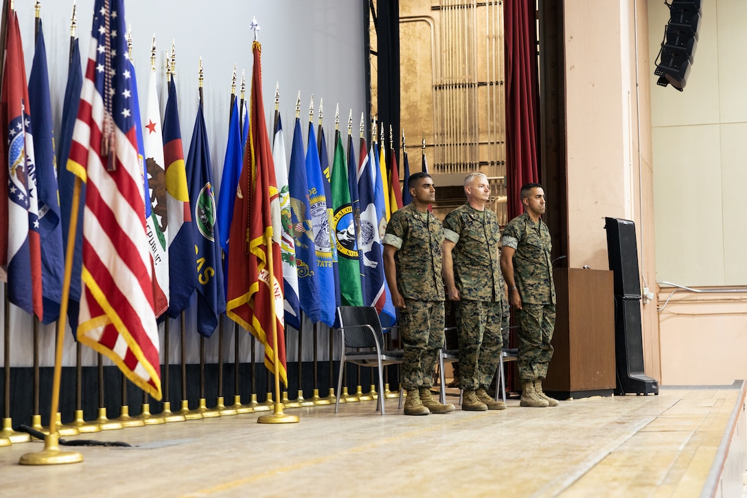 Change of command ceremony at Marine Corps Air Ground Combat Center