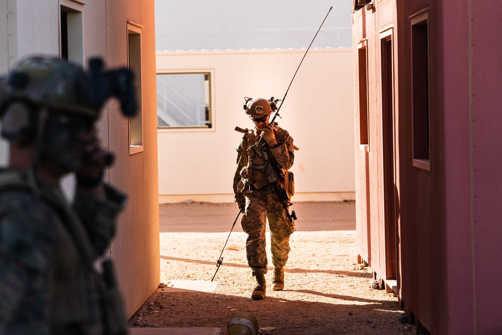 A US Marine participates in a warfighting exercise