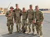 From left, U.S. Army Staff Sgt. Shawn Seibert, Staff Sgt. Michael Worrell, 2nd Lt. Ryan Baumbusch, Sgt. Daniel Rodriguez and Sgt. Anthony Feoli, with the 1067th Composite Truck Company smile after completing the Danish Contingent (DANCON) march. This 25 km ruck march began in 1972 and remains a traditional event to foster the partnership between Danish forces and their allies. 250 Soldiers with the 1067th CTC participated, with proceeds gathered from registrations donated to the Danish Wounded Warriors Project. (U.S. Army photo by 1st Lt. Michael Demboski)
