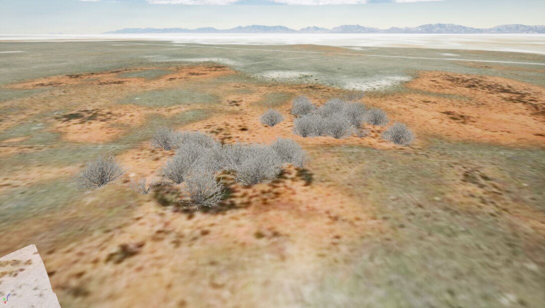 Digital recreation of portion of desert