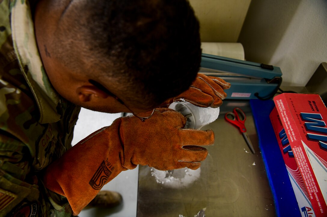 Senior Airman Verdes Cato, 9th Logistic Readiness Squadron cryogenics technician, test Liquid Oxygen (LOX) at Beale Air Force Base, California, July 21, 2022
