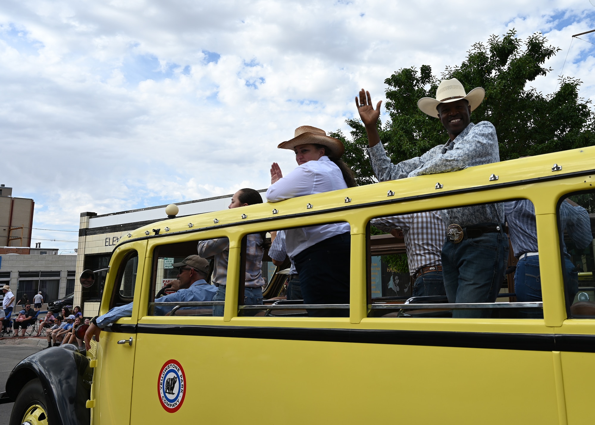 Chief waving