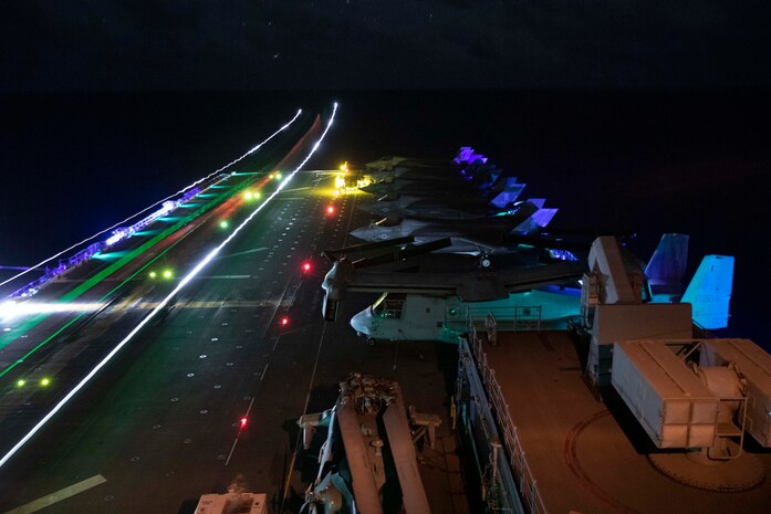 USS Tripoli and its Embarked Aircraft Go Nocturnal
