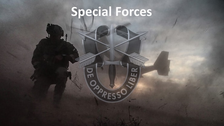 A Soldier assigned to 10th Special Forces Group (Airborne), waits as a MV-22 Osprey approaches to conduct a medical evacuation in New Mexico, April 7, 2016. The training is designed to simulate evacuating ambulatory personal under combat stress. (U.S. Army photo by Sgt. Nate Eroh)(Graphic created by MSG Joseph Bisciglia)