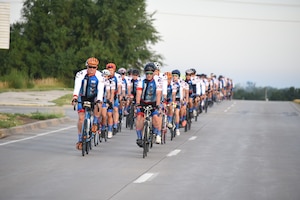 AFCT ride in formation down a road