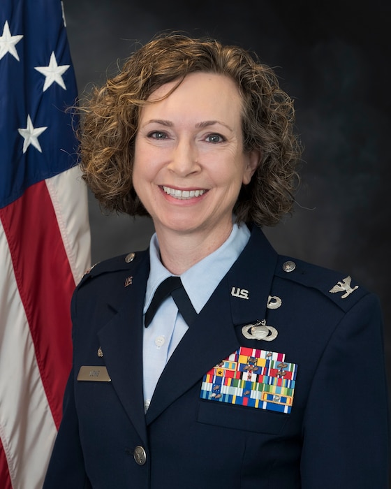 U.S. Air Force Col. Valarie Long, 423rd Air Base Group commander, poses for a photo at RAF Alconbury, England. (U.S. Air Force photo by Senior Airman Jennifer Zima)