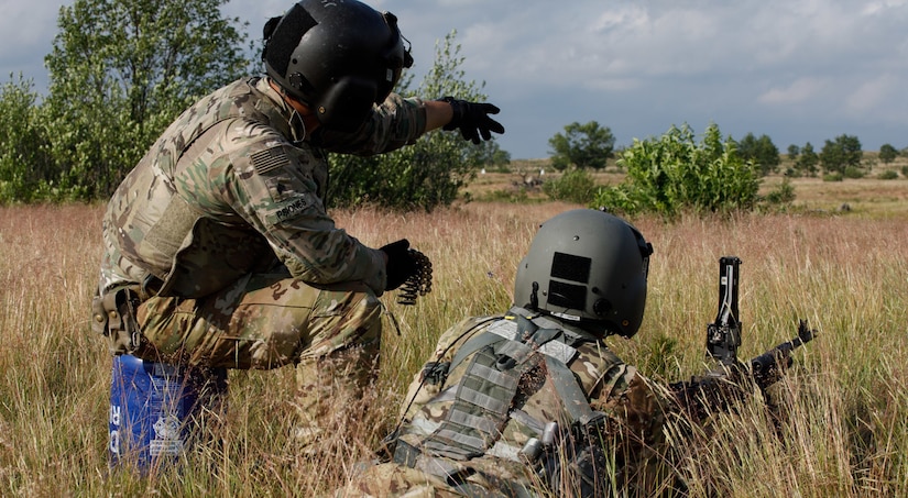 Fifty-six Soldiers from Bravo Co. 2/147th and two medics from Headquarters and Headquarters Company, or HHC, loaded five UH-60 helicopters on July 9th in Frankfort, Ky., and made their way north to Camp Grayling Airfield on Michigan's northern peninsula to conduct annual training.