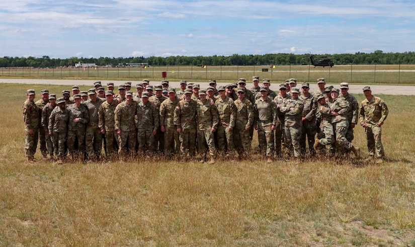 Fifty-six Soldiers from Bravo Co. 2/147th and two medics from Headquarters and Headquarters Company, or HHC, loaded five UH-60 helicopters on July 9th in Frankfort, Ky., and made their way north to Camp Grayling Airfield on Michigan's northern peninsula to conduct annual training.