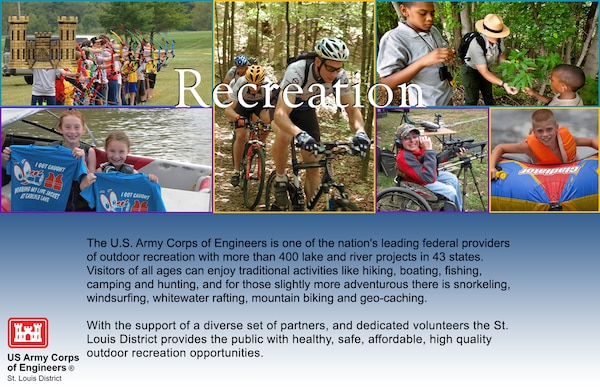 St. Louis District recreation sites provide a diverse range of outdoor recreational activities that promote a healthy lifestyle to those who visit every year, with the commitment to providing visitors a safe, fun and secure experience.