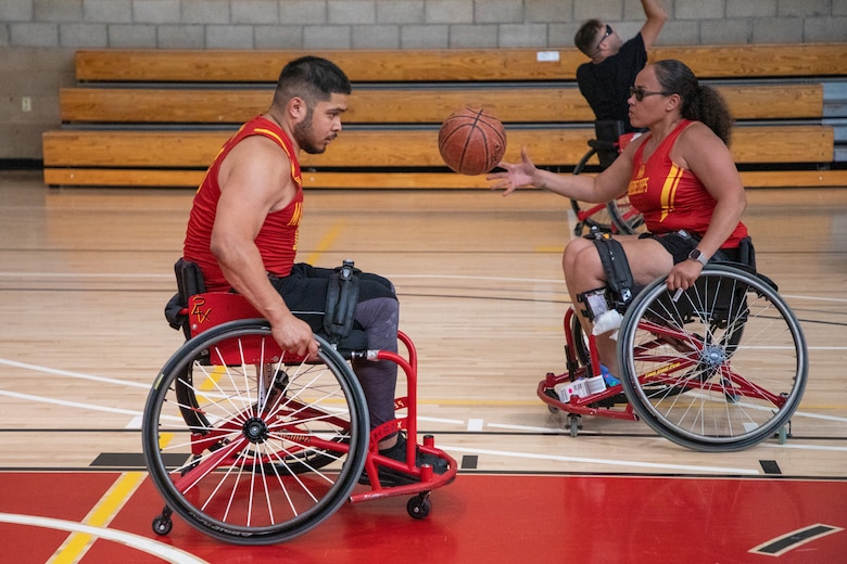 Wounded Warrior recovering service members on Marine Corps Base Camp Pendleton, Ca. from July 17-23, 2022. Marines selected to represent Team Marine Corps at the 2022 DoD Warrior Games are attending the camp to hone their skills in multiple sports. The DoD Warrior Games is a multi-sport event for wounded, ill, and injured service members. (U.S. Marine Corps photo by Lance Cpl. Phillips)