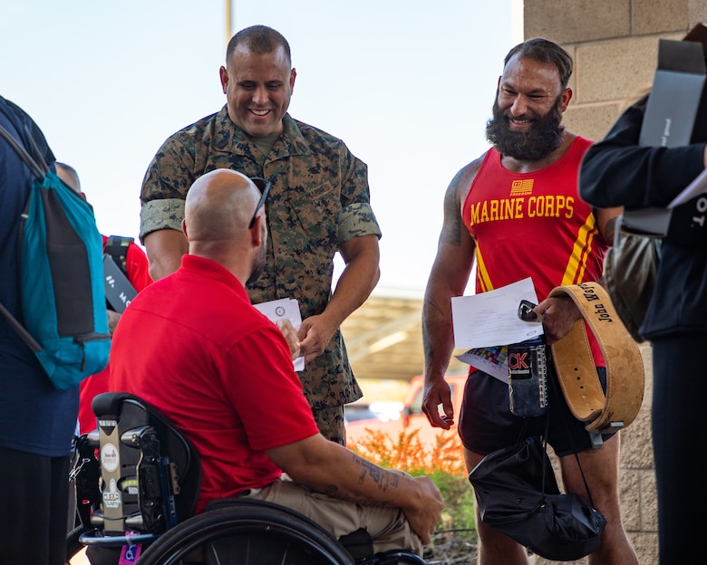 Wounded Warrior recovering service members on Marine Corps Base Camp Pendleton, Ca. from July 17-23, 2022. Marines selected to represent Team Marine Corps at the 2022 DoD Warrior Games are attending the camp to hone their skills in multiple sports. The DoD Warrior Games is a multi-sport event for wounded, ill, and injured service members. (U.S. Marine Corps photo by Lance Cpl. Phillips)