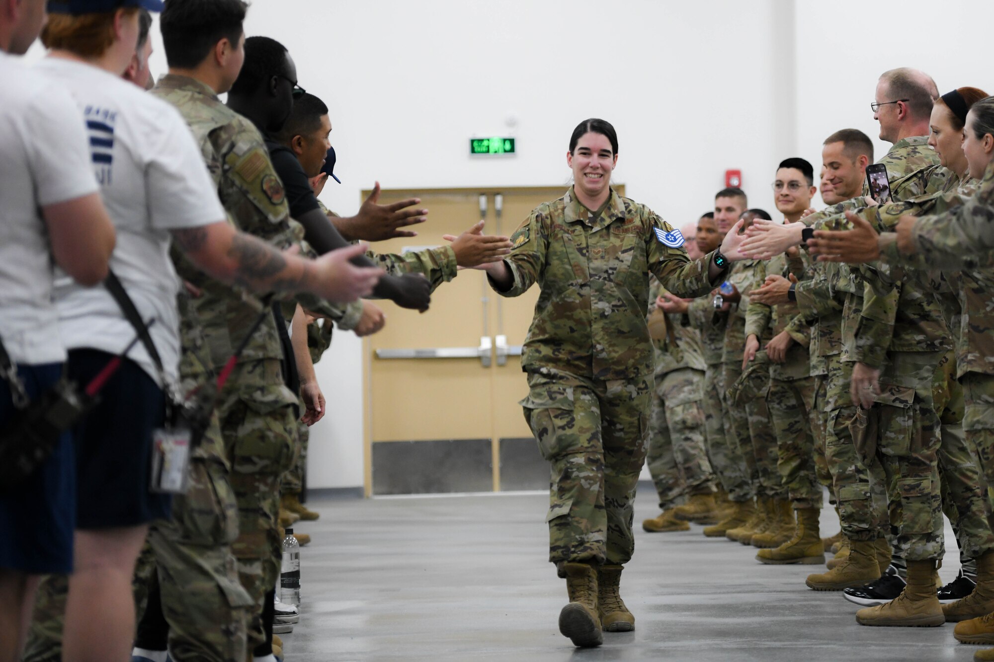 Seven staff sergeants assigned to the 380th Air Expeditionary Wing were recognized as being selected to promote to the rank of technical sergeant, July 22, 2022, at Al Dhafra Air Base, United Arab Emirates. 2022 was a lean year for those competing for promotion. Approximately 34,000 eligible candidates tested for the position and nearly 5,500 of those individuals made the cut for their fifth stripe. At 16%, 2022 was the lowest promotion rate since 2013 — which was 15.03%.
