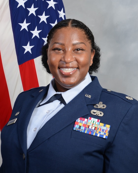 Lt Col Ayana Tuchscherer, 62d Aerial Port Squadron commander, 62d Airlift Wing, Joint Base Lewis-McChord, Washington.