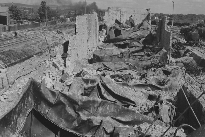 Buildings lay in rubble.