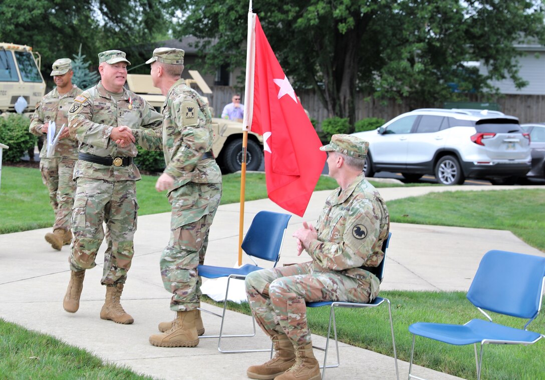 416th TEC brings traditional change of command ceremony to community park