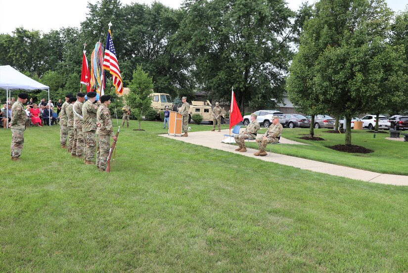 416th TEC brings traditional change of command ceremony to community park