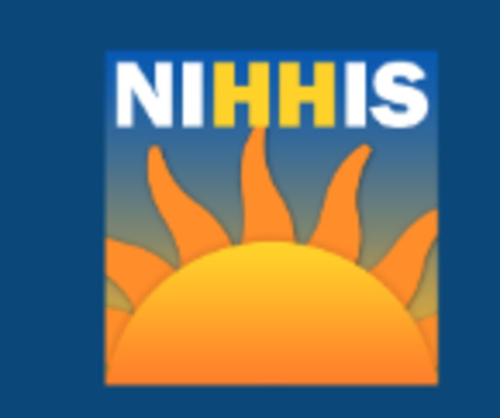 graphic - yellow sun on blue background