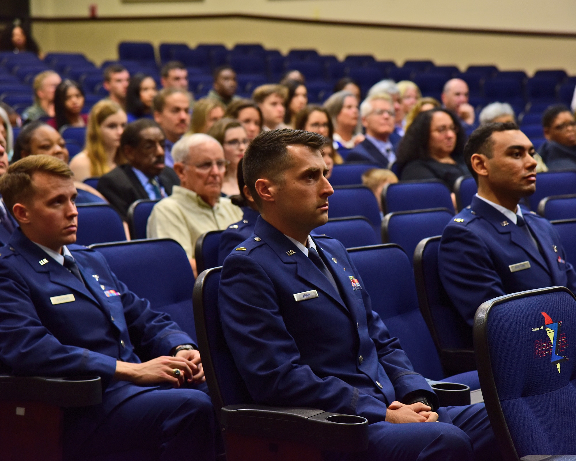 New pilots from UPT 2.5 and family gather for graduation July 22, 2022 at Columbus Air Force Base Miss. Family travel from all over the world to celebrate their pilot on graduation day, as well as tuning in over Facebook live stream.