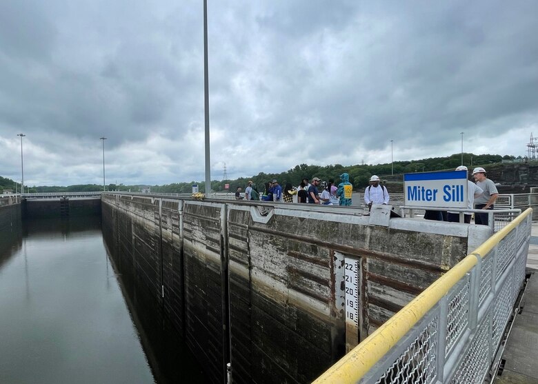 National Summer Transportation Institute program students visited Old Hickory lock and dam in Hendersonville, Tennessee on July 18, 2022. Students learned how the lock opens and allows vessels to travel safely through the lock chamber down the Cumberland River.