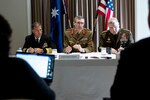 The Chief of the Australian Defence Force, General Angus Campbell AO, DSC, joined United States Chairman of the Joint Chiefs of Staff, General Mark Milley, and Commander, US Indo-Pacific Command, Admiral John ‘Chris’ Aquilino, at a media roundtable to discuss the US-Australia Alliance in Sydney, New South Wales