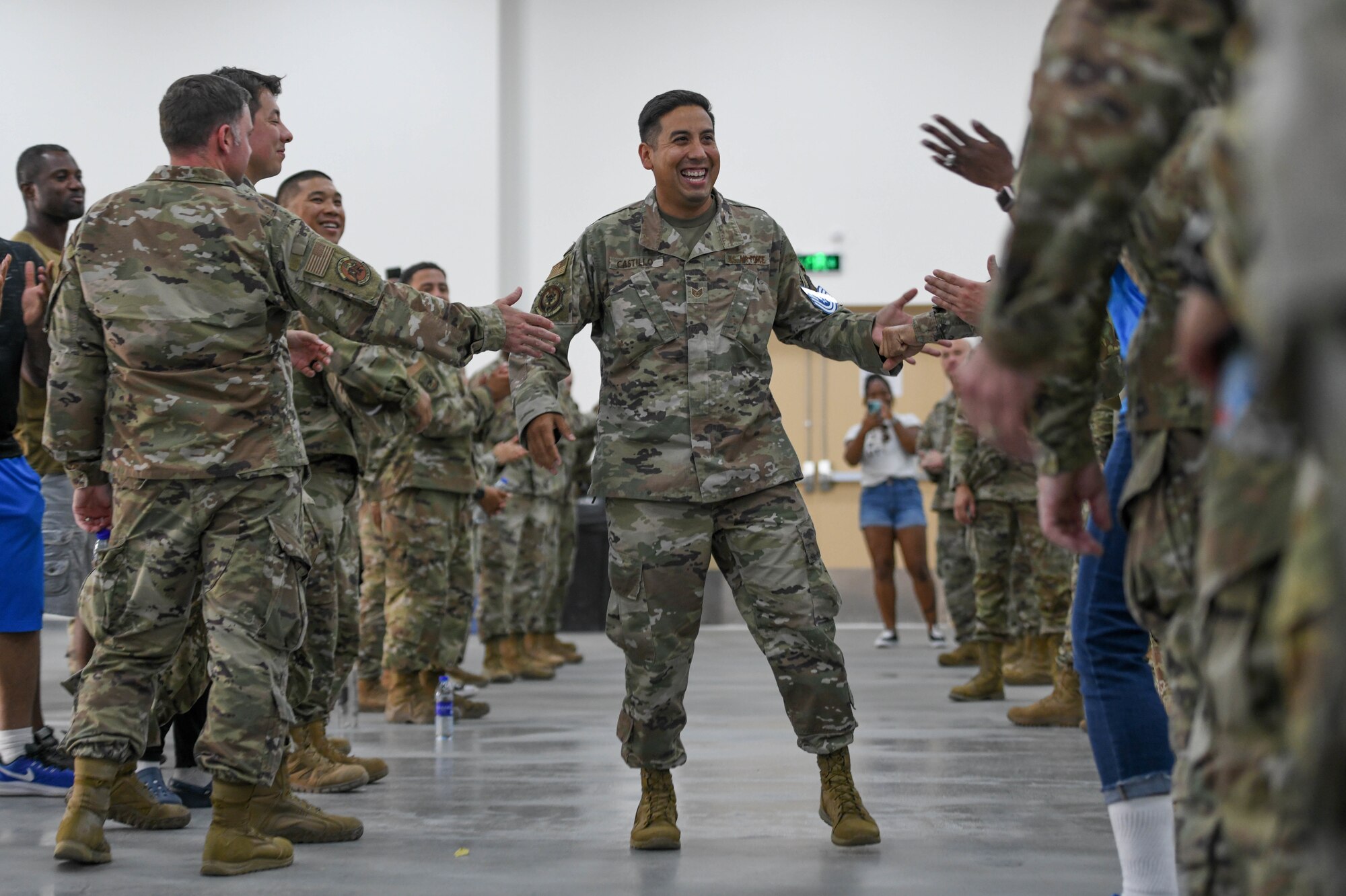 Seven staff sergeants assigned to the 380th Air Expeditionary Wing were recognized as being selected to promote to the rank of technical sergeant, July 22, 2022, at Al Dhafra Air Base, United Arab Emirates. 2022 was a lean year for those competing for promotion. Approximately 34,000 eligible candidates tested for the position and nearly 5,500 of those individuals made the cut for their fifth stripe. At 16%, 2022 was the lowest promotion rate since 2013 — which was 15.03%.