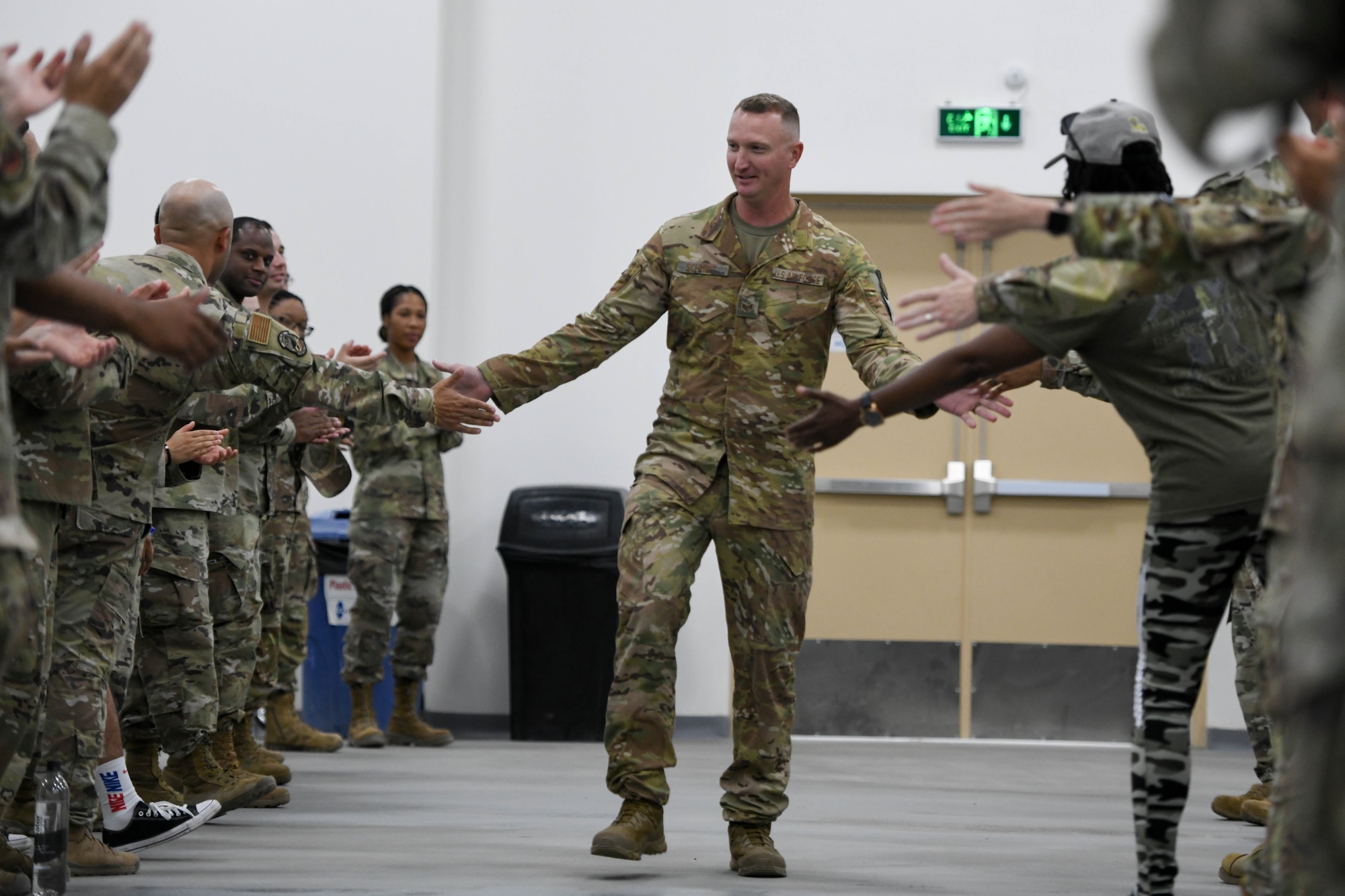 Seven staff sergeants assigned to the 380th Air Expeditionary Wing were recognized as being selected to promote to the rank of technical sergeant, July 22, 2022, at Al Dhafra Air Base, United Arab Emirates. 2022 was a lean year for those competing for promotion. Approximately 34,000 eligible candidates tested for the position and nearly 5,500 of those individuals made the cut for their fifth stripe. At 16%, 2022 was the lowest promotion rate since 2013 — which was 15.03%.