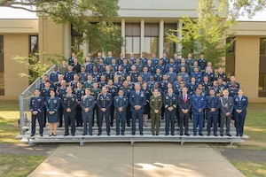 Group photo of Air University's International military students on July 21, 2022.