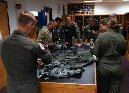Cadets from the U.S. Air Force Academy visit the 149th Fighter Wing to see what being a Gunfighter is all about at Joint Base San Antonio-Lackland July 26.