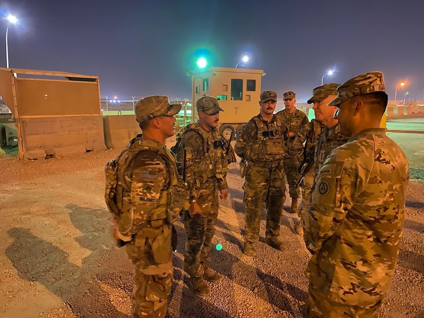 U.S. Army Central Leadership Tours ARCENT AOR.  Lt.  Gen. Patrick D. Frank, who assumed command of U.S. Army Central 7 July, 2022, and CSM Jacinto Garza, tour ARCENT AOR to meet with deployed Soldiers.  One stop was at Camp As Sayliyah, Qatar, to meet with Soldiers of Task Force Liberty.