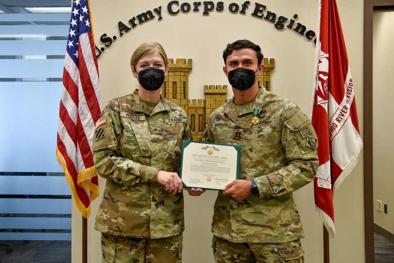 U.S. Army Corps of Engineers aide-de-camp Capt. Kyle Werner returned from the Army’s Basic Airborne Course, as he prepares for his next assignment in Fort Bragg, NC.