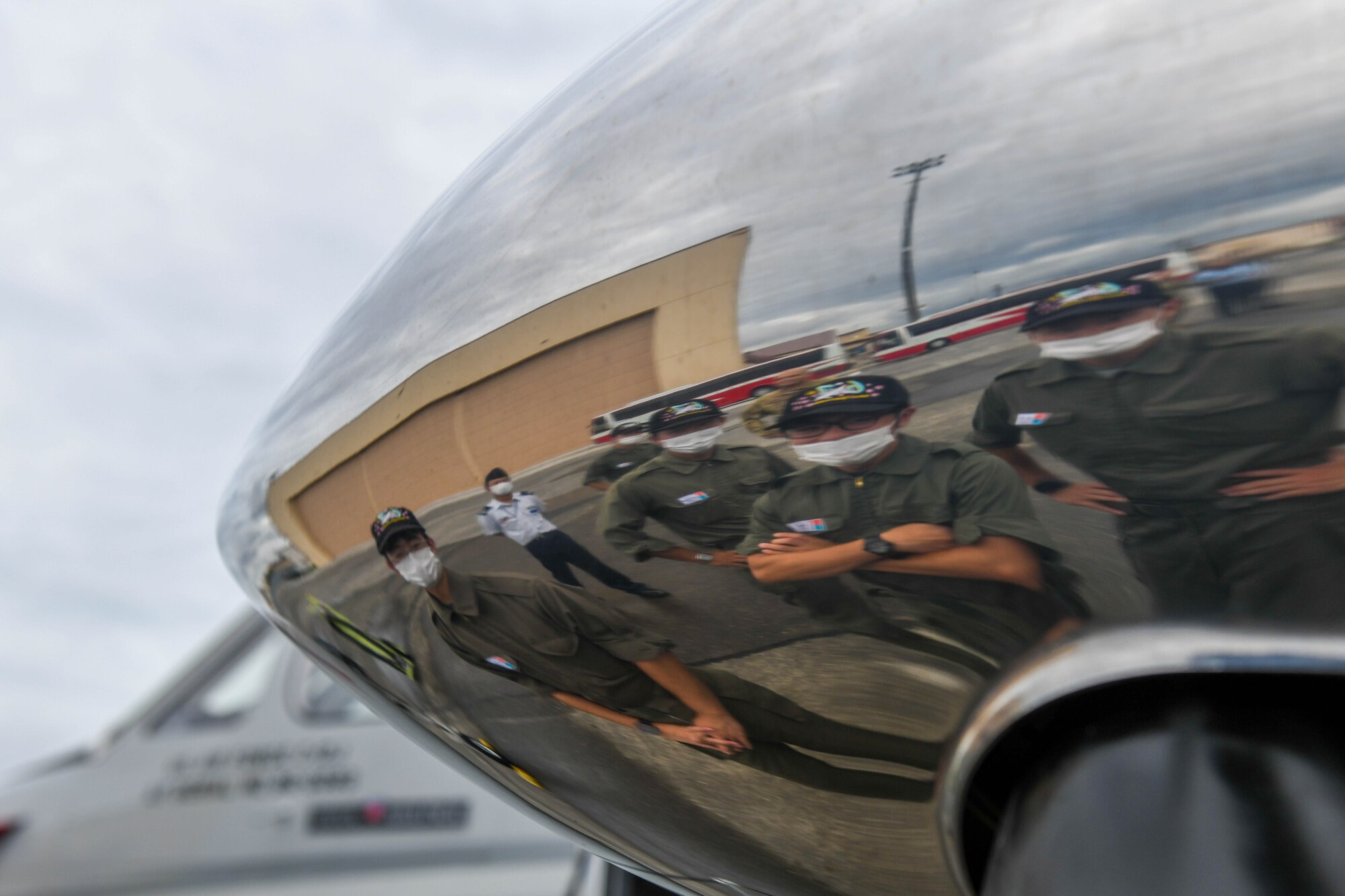 Cadets see their reflection on a C-12