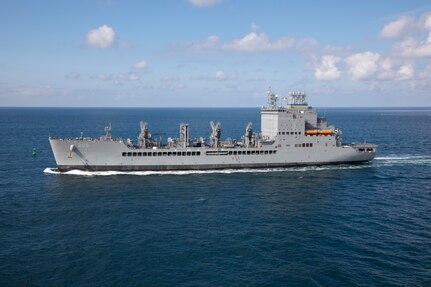 The Navy accepted delivery of the lead ship of its new class of fleet replenishment oilers, USNS John Lewis (T-AO 205), July 27.