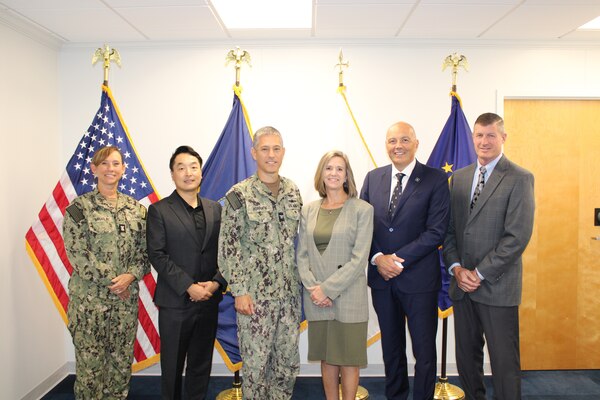 STENNIS SPACE CENTER, Miss.-----Rear Admiral (Ret) Luigi Sinapi, Director International Hydrography Organization and Mr. Sankil Lee, Counselor for Oceans and Fisheries, Embassy of the Republic of Korea visit Naval Oceanography for command overview and engage Navy hydrographic survey capabilities at Stennis Space Center.

Sinapi and Lee signed the Naval Oceanography at Stennis guest book that spans back over 30-years.