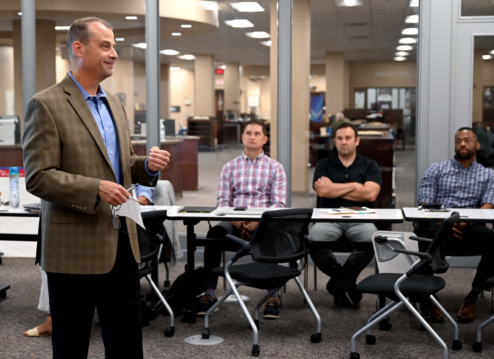 a man speaks to a group