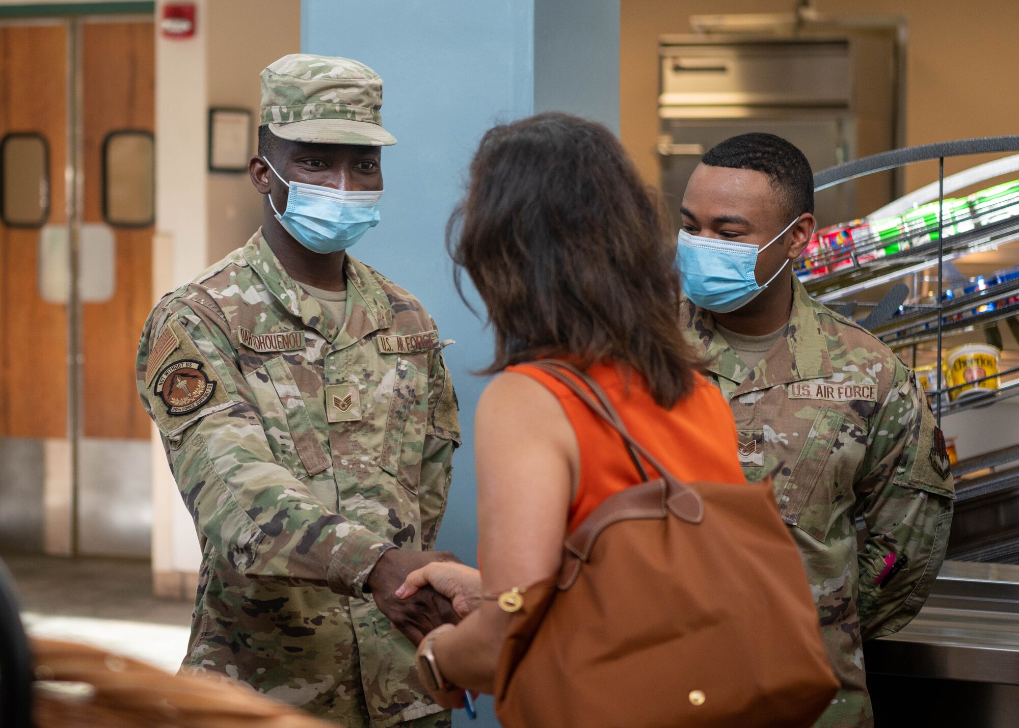 photo of Mrs. Brown visiting Shaw AFB