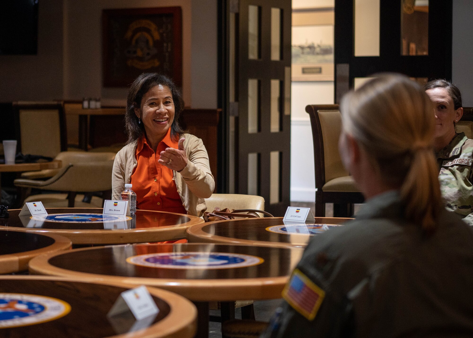 photo of Mrs. Brown visiting Shaw AFB