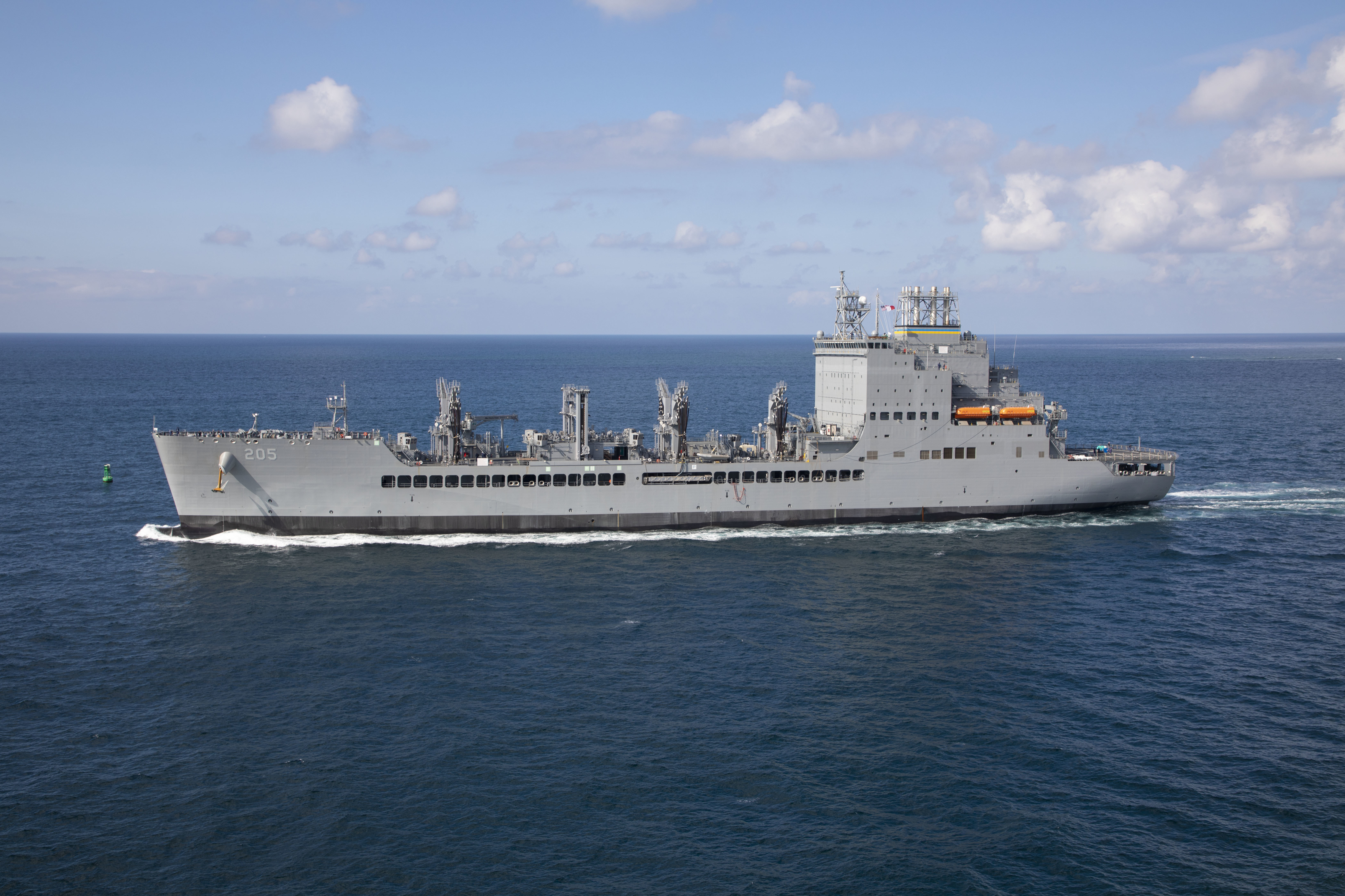 The Navy accepted delivery of the lead ship of its new class of fleet replenishment oilers, USNS John Lewis (T-AO 205), July 27.
