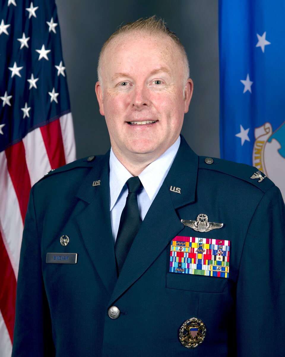 Col Adam D. Bingham is the Commander, 6th Air Refueling Wing, MacDill Air Force Base, Florida.