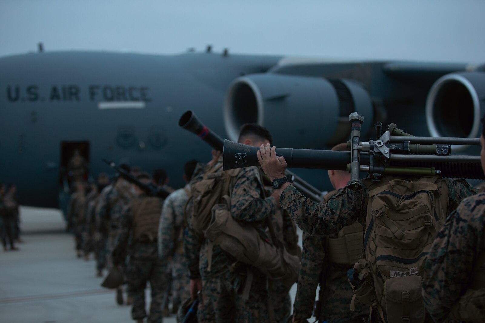 1st Marine Division exercise to enhance their expeditionary operations in a joint-training environment. This was the first time MCAS Camp Pendleton staged five Globemaster III aircraft on the air station at the same time.
