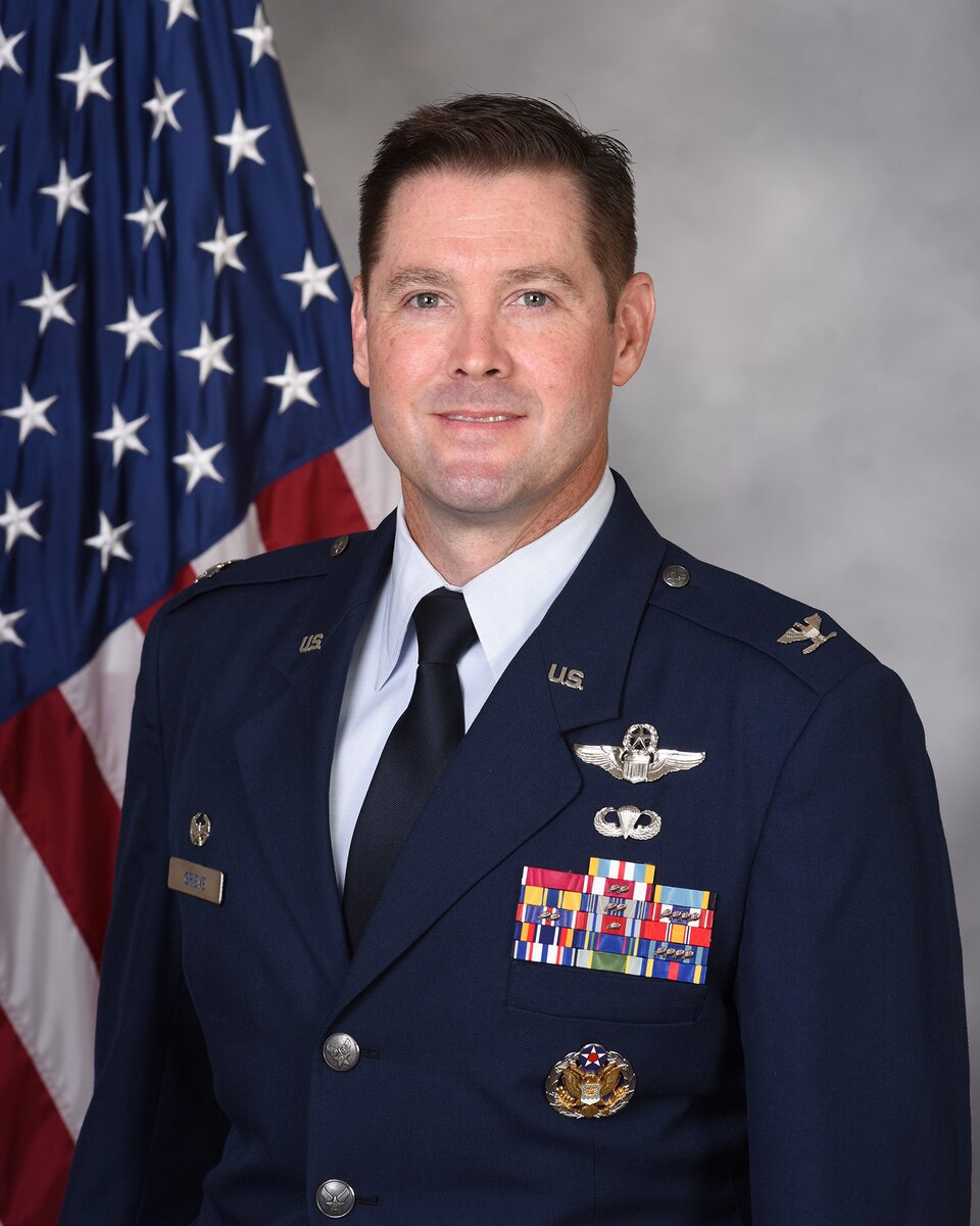 U.S. Air Force Col. Justin Grieve, 14th Flying Training Wing commander.