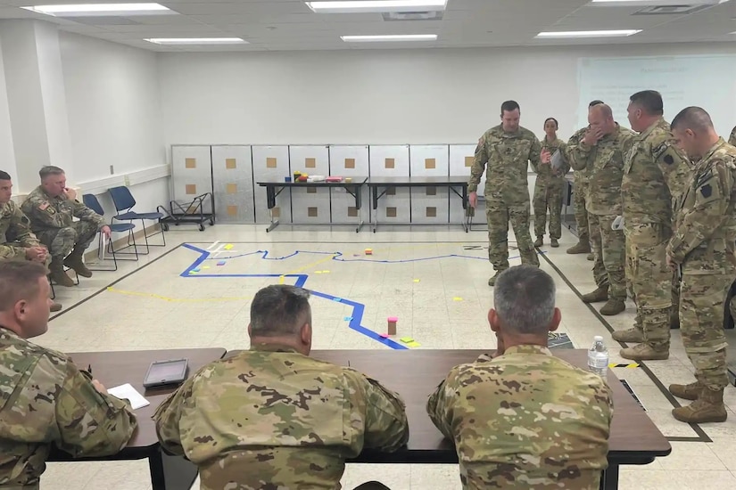 Soldiers from the Pennsylvania National Guard’s 28th Expeditionary Combat Aviation Brigade participate in a Dense Urban Terrain exercise recently in Philadelphia. The exercise, which ran from July 25 to 29, was conducted by Task Force 46, a 600-personnel chemical, biological, radiological or nuclear (CBRN) response element, comprised of National Guard units from states across the country.