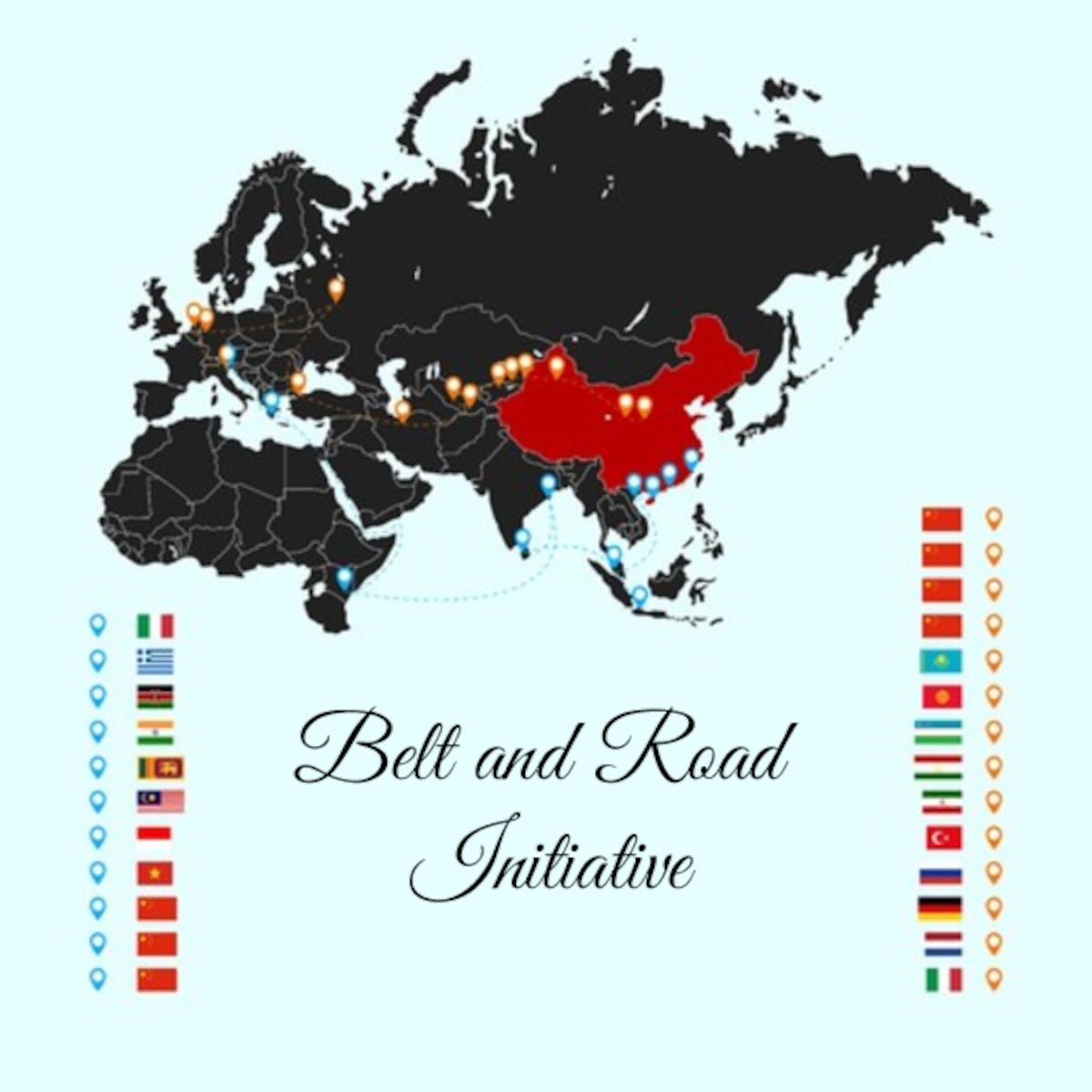 Belt and Road Initiative map