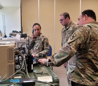 Project Manager Tactical Network, at the Program Executive Office Command, Control, Communications-Tactical, and the Arkansas Army National Guard 239th Brigade Engineering Battalion, demonstrated the Disaster Incident Response Emergency Communications Terminal (DIRECT) tool suite during the 2022 Army National Guard G6 Tactical Communications Conference in May 2022 at Little Rock, Arkansas. DIRECT enables Army National Guard signal units to provide commercial phone, internet access, command post Wi-Fi and radio interoperability to first responders.