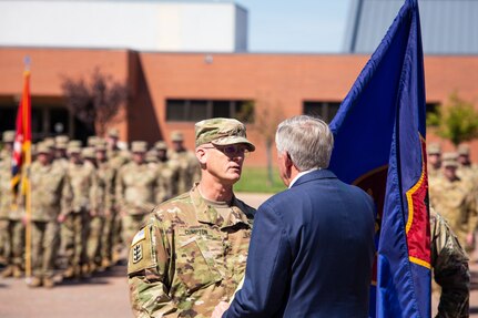 Two men handshake