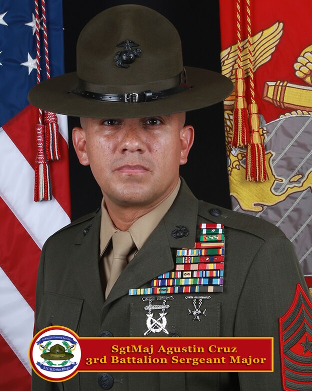 Sergeant Major Cruz enlisted in the Marine Corps in 1998 and attended recruit training at Marine Corps recruit Depot San Diego, California, 2nd Recruit Training Battalion from December 1998 to March 1999.