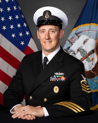 Official photo of Command Chief Jared Eckert, NAWS China Lake