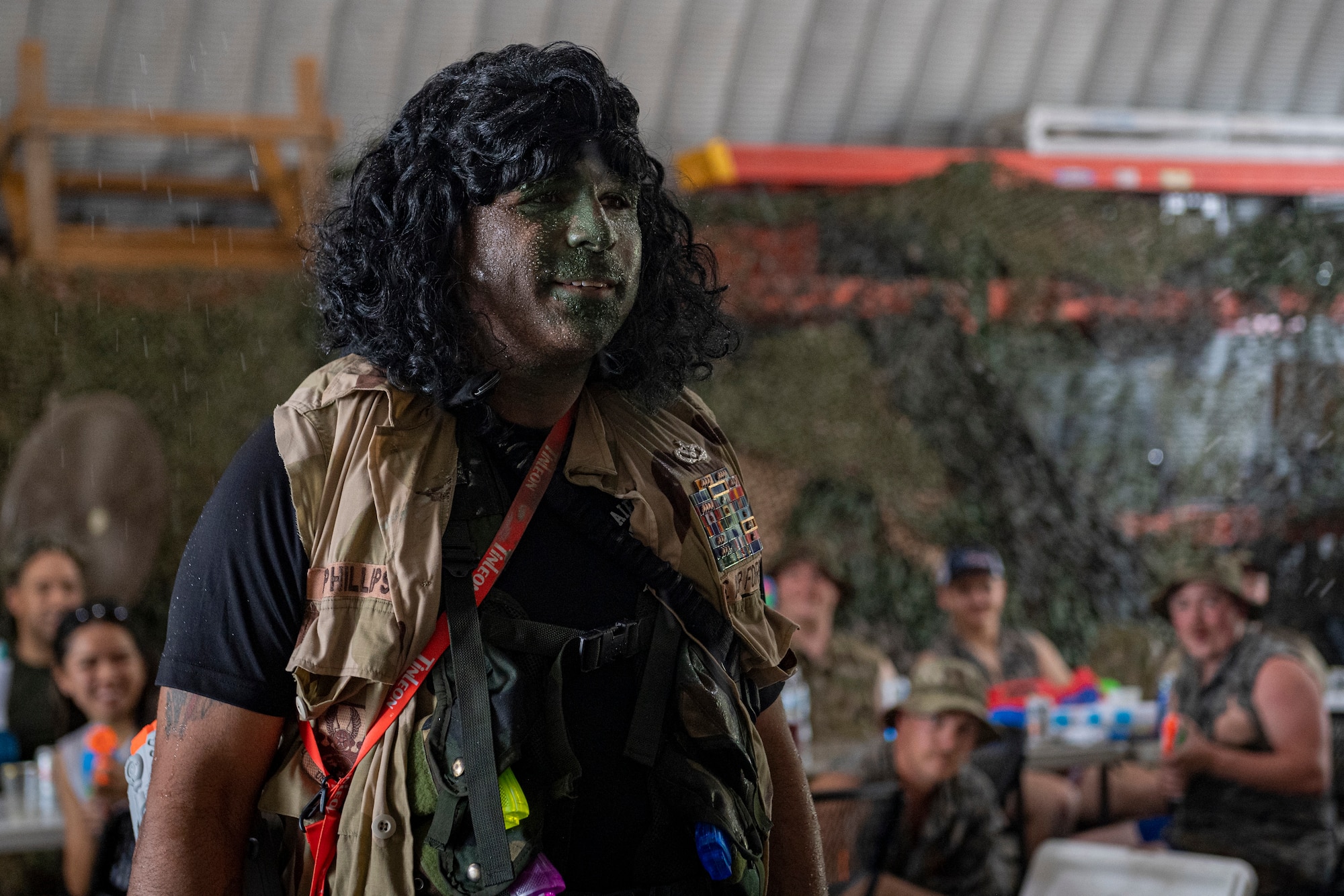 Photo of an Airman reporting to a combat dining-in president