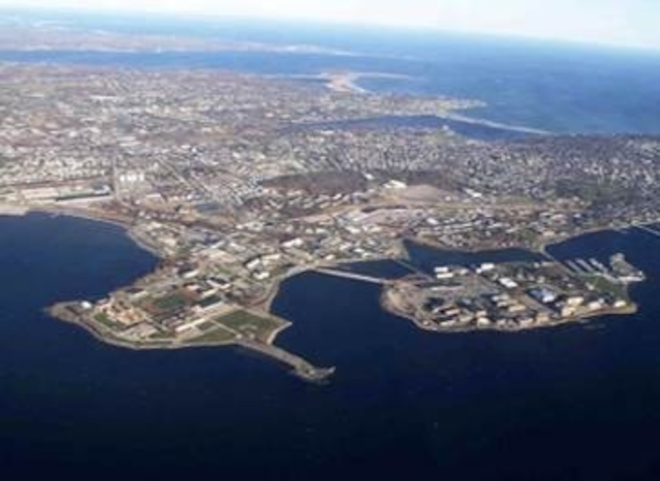 Aerial View of US Naval Station Rhode Island